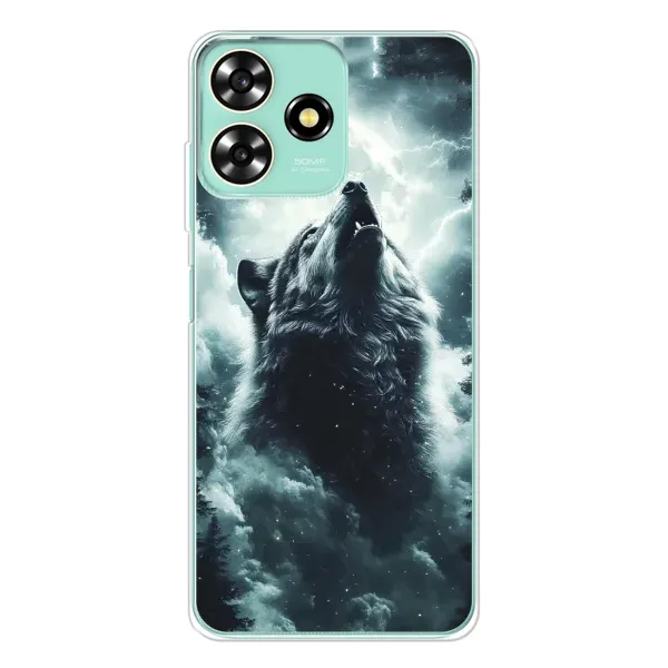 Чохол з принтом «Вовк у хмарах» для ZTE Blade A73