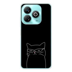 Чехол с рисунком кот на ZTE Blade A75 (Равнодушный кот)