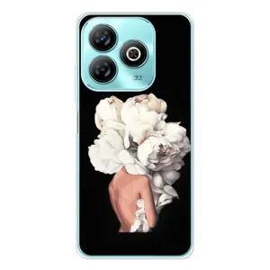 Чехлы (ART) Цветы на ZTE Blade A75 (VPrint) (Белые цветы)