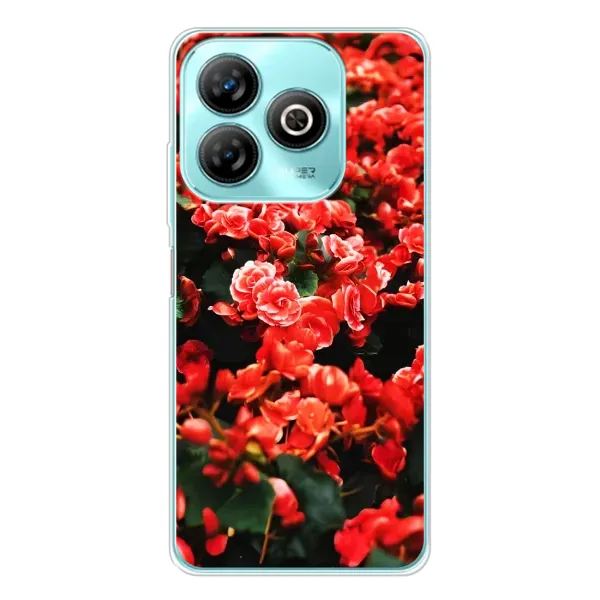Чехол с принтом «Цветы красные» для ZTE Blade A75