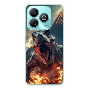 Чехол с принтом «Огненный динозавр» для ZTE Blade A75