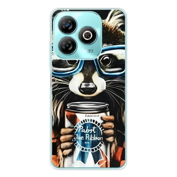Чехол с принтом «Енот с банкой» для ZTE Blade A75 Чехол с принтом «Енот с банкой» для ZTE Blade A75