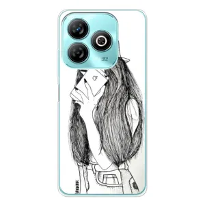 Чехол с печатью для ZTE Blade A75 - (Мода) (AlphaPrint) (Фото девочки)