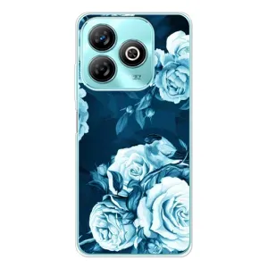 Чехлы (ART) Цветы на ZTE Blade A75 (VPrint) (Голубые Бутоны)