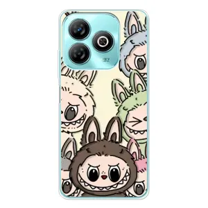 Чехол с Лабубу на ZTE Blade A75 (Золотая обезьяна Bored Ape)