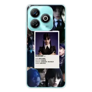 Чехлы Венсдей на ZTE Blade A75 Уэнсдей (AlphaPrint) (коллаж Уэнздей)