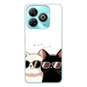 Чехол с рисунком кот на ZTE Blade A75 (Коты в очках)