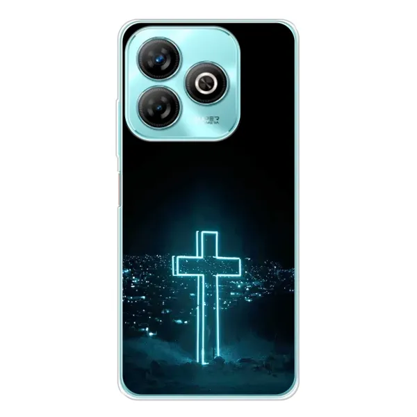 Чехол с принтом «Крест и город» для ZTE Blade A75 Чехол с принтом «Крест и город» для ZTE Blade A75