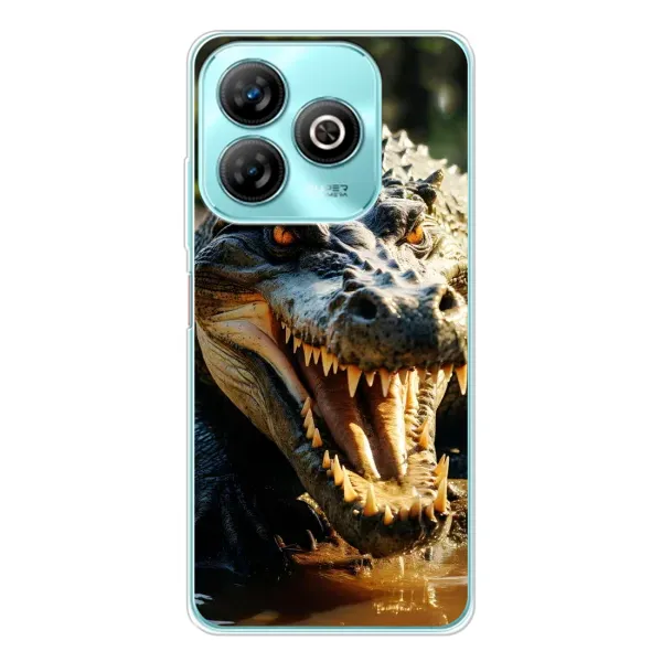 Чехол с принтом «Опасный крокодил» для ZTE Blade A75