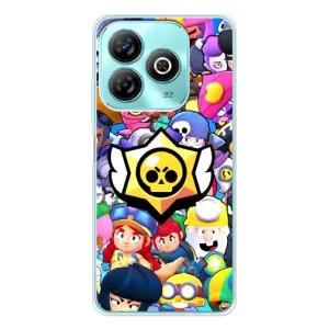 Чехол для ZTE Blade A75 Бравл Старс (VPrint) (Лого Brawl Stars)