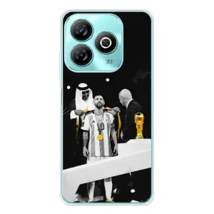 Чехлы для ZTE Blade A75 (Leo чемпион) (AlphaPrint) (Месси в накидке)