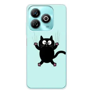Чехол с принтом для ZTE Blade A75 (AlphaPrint) Модные коты (Падающий кот)