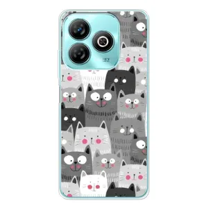 Чехлы с Котиками для ZTE Blade A75 (VPrint) (Рисованные котики)
