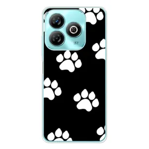 Чехлы с собаками для ZTE Blade A75 (VPrint) (Следы собаки)