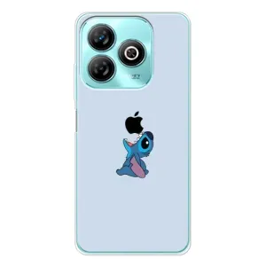 Чехол с принтом Стич на ZTE Blade A75 (Stitch apple)