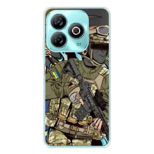 Чехлы с картинкой ЗСУ для ZTE Blade A75 (AlphaPrint) (Воин ВСУ)