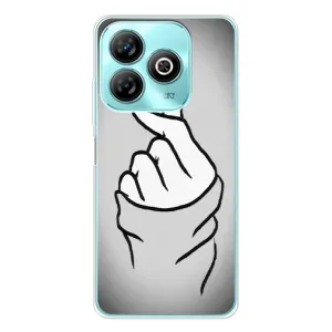 Чехол с принтом для ZTE Blade A75 (AlphaPrint - Знак сердечка) (Значок Love)