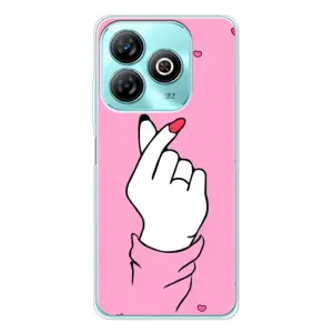 Чехол с принтом для ZTE Blade A75 (AlphaPrint - Знак сердечка) (Знак Love)