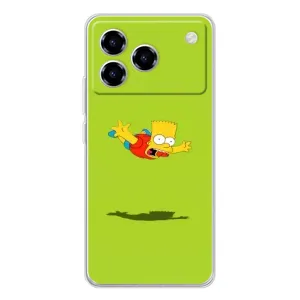Чехол с Симпсонами для ZTE Blade A76 (VPrint) (Барт Симпсон)