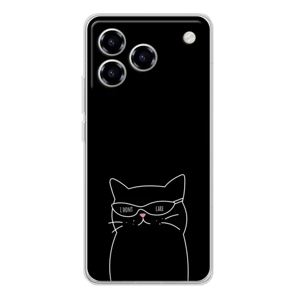 Чехол с принтом «Равнодушный кот» для ZTE Blade A76 Чехол с принтом «Равнодушный кот» для ZTE Blade A76