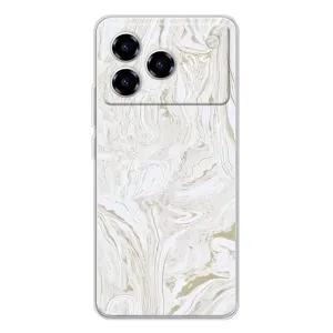 Мраморный чехол на ZTE Blade A76 (VPrint) (Белый мрамор)