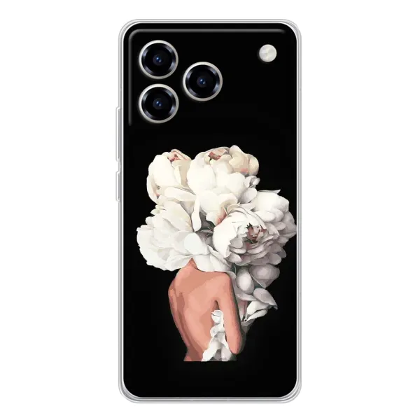 Чехол с принтом «Белые цветы» для ZTE Blade A76 Чехол с принтом «Белые цветы» для ZTE Blade A76