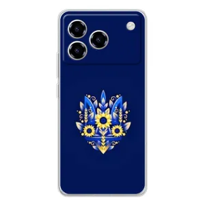 Чехлы для ZTE Blade A76  Укр. Символика (AlphaPrint) (Цветочный Герб)