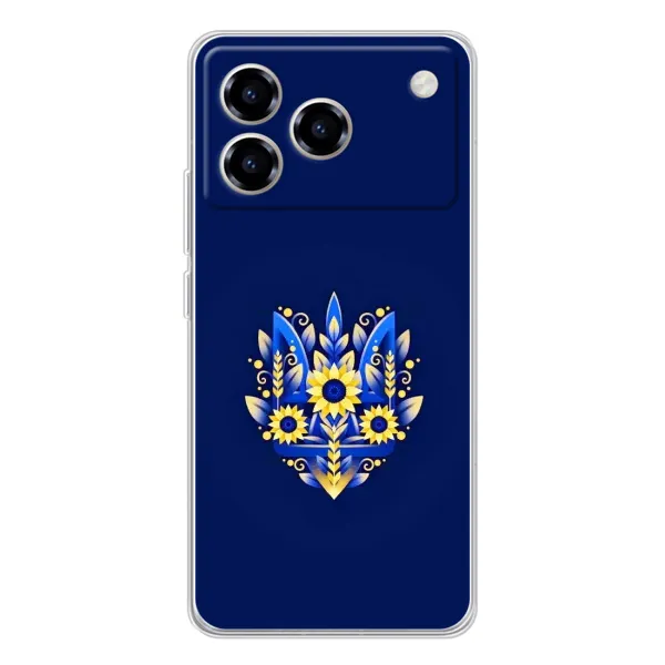 Чехол с принтом «Цветочный Герб» для ZTE Blade A76