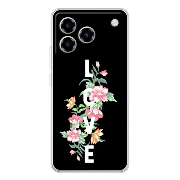 Чехол с принтом «Цветы LOVE» для ZTE Blade A76 Чехол с принтом «Цветы LOVE» для ZTE Blade A76