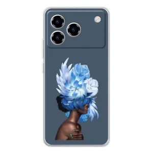 Чехлы (ART) Цветы на ZTE Blade A76 (VPrint) (Цветы на голове)