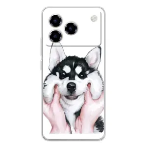 Чехлы с собаками для ZTE Blade A76 (VPrint) (Довольный Хаски)