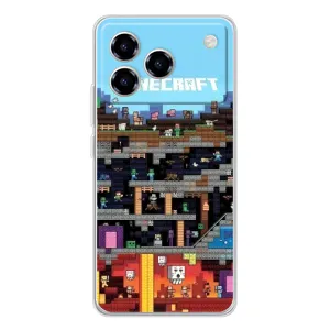 Чехол Майнкрафт на ZTE Blade A76 (AlphaPrint) Minecraft (фон Minecraft)