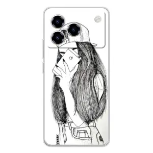 Чехол с печатью для ZTE Blade A76 - (Мода) (AlphaPrint) (Фото девочки)