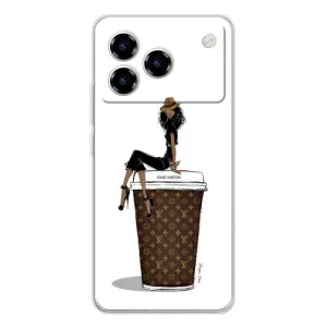 Чохли Луі Вітон для ZTE Blade A76 (AlphaPrint - LOUIS VUITTON) (кава LOUIS VUITTON)