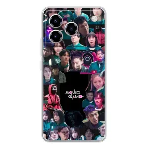 Чехол Гра в кальмара для ZTE Blade A76 (Коллаж Игра кальмара)
