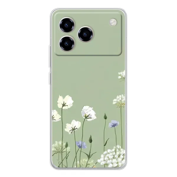 Чехол с принтом «Цветы на зеленом» для ZTE Blade A76 Чехол с принтом «Цветы на зеленом» для ZTE Blade A76