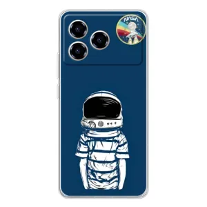Чехол NASA для ZTE Blade A76 (AlphaPrint) (Мальчик в шлеме)