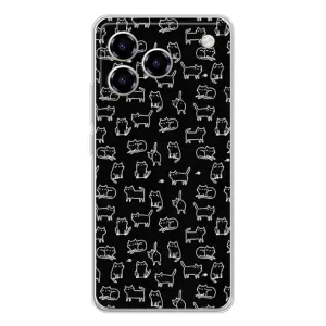 Чехол с принтом для ZTE Blade A76 (AlphaPrint) Модные коты (Меленькие котики)