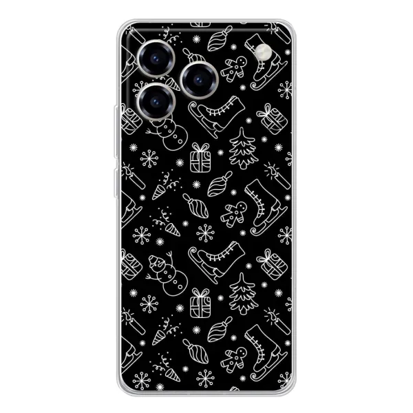Чехол с принтом «Новогодний фон» для ZTE Blade A76 Чехол с принтом «Новогодний фон» для ZTE Blade A76