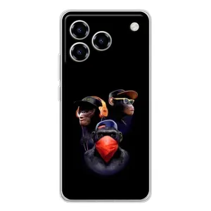 Чехол с Обезьянами ZTE Blade A76 - (AlphaPrint) (Три обезьяны)