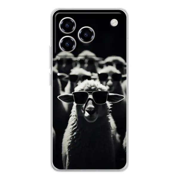 Чехол с принтом «Овечка в очках» для ZTE Blade A76