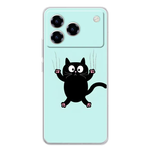 Чехол с принтом «Падающий кот» для ZTE Blade A76