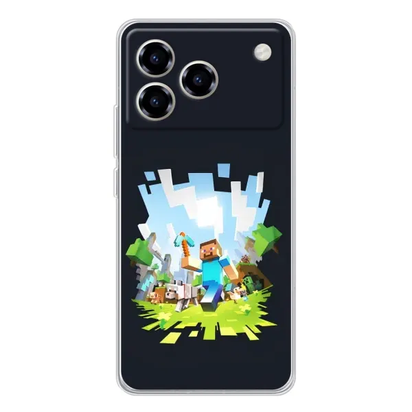 Чохол з принтом «персонажі Minecraft» для ZTE Blade A76