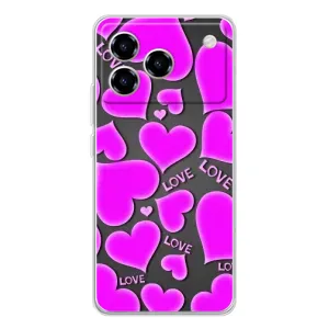 Чехлы для любимой на Блейд А76 (VPrint) (Pink hearts)