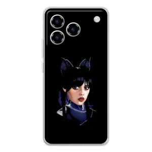 Чехлы Венсдей на ZTE Blade A76 Уэнсдей (AlphaPrint) (серьезная Уэнздей)