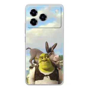 Чехол с мультфильмом Шрек на ZTE Blade A76 (Шрек и Осел)