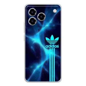 Чехлы Адидас для ZTE Blade A76 (AlphaPrint) (Синий Адидас)