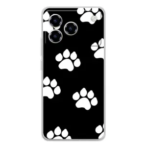 Чехлы с собаками для ZTE Blade A76 (VPrint) (Следы собаки)