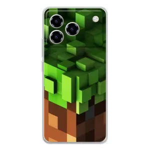 Чехол Майнкрафт на ZTE Blade A76 (AlphaPrint) Minecraft (текстура Майнкрафт)