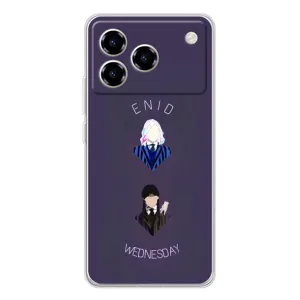 Чехлы Венсдей на ZTE Blade A76 Уэнсдей (AlphaPrint) (Уэнздей и подруга)